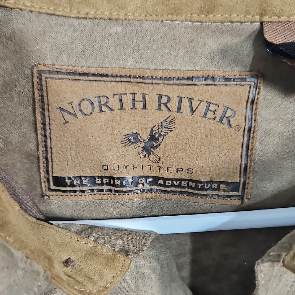 North River Men's XL Button-Up Shirt Olive Green (NOT Tan) - Picture 2 of 8